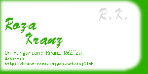roza kranz business card